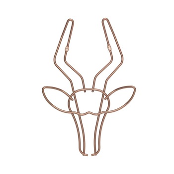 Cuier de perete finisaj cupru in forma de antilopa Cuier de perete finisaj cupru in forma de antilopa