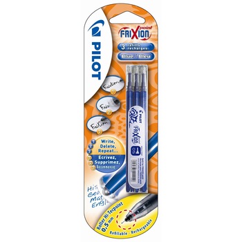Set 3 rezerve Roller Pilot Frixion Point, albastru Set 3 rezerve Roller Pilot Frixion Point, albastru