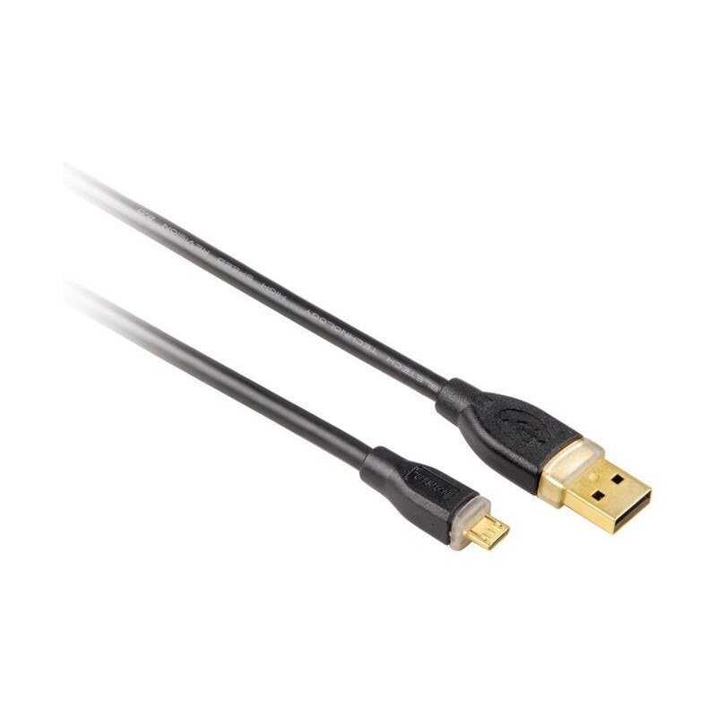 Cablu USB - micro USB, USB 2.0, 1.8m - pentru telefoanele HAMA-78419