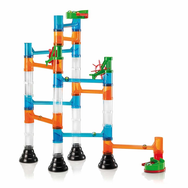 Quercetti Migoga Marble Run Transparent Basic 6546 golyópálya építőkészlet, 45 db, 4-10 év, átlátszó