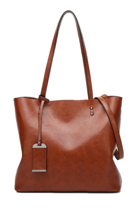 Női kézi és válltáska barna ökológiai bőrből