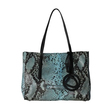 Geanta Dama piele naturala, Dellaconte, Albastru cu Negru Geanta Dama piele naturala, Dellaconte, Albastru cu Negru