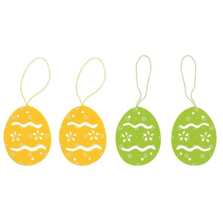 Set 4 oua din fetru de Pasti, 7 cm