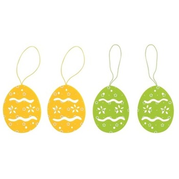 Set 4 oua din fetru de Pasti, 7 cm Set 4 oua din fetru de Pasti, 7 cm