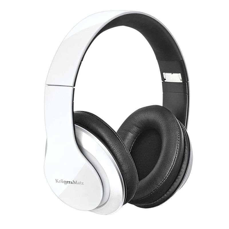 Casti Audio cu fir KRUGER&MATZ HAD-2113C, Jack 3.5mm, Difuzor dinamic, Microfon, Etui, Alb