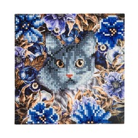 set creativ tablou cu cristale cat and flowers 18x18cm craft buddy imagen 5_0_
0