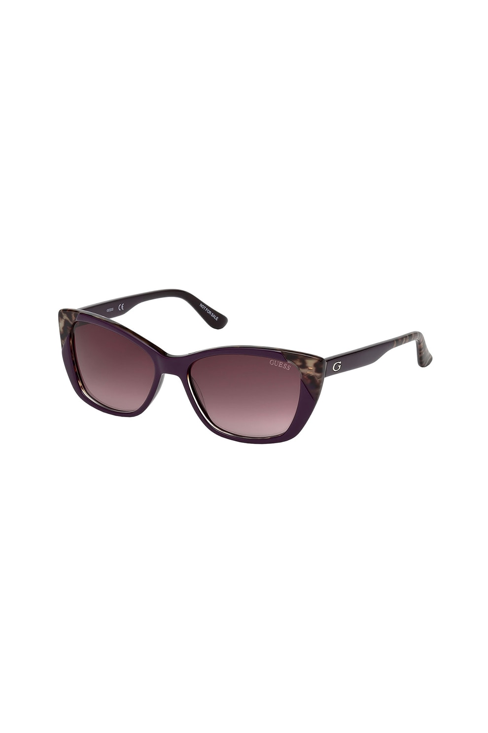 Guess, Ochelari de soare cu rama patrata, Violet/Maro, 55-16-135 Standard