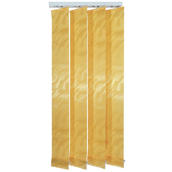 Jaluzele verticale 127mm, L260 x H280 cm, material Shadow 36, Mustar