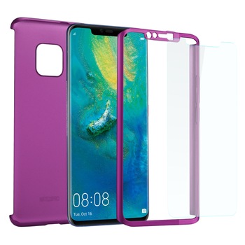 Husa 360° Full Protection - Huawei Mate 20 Pro - Mov - (fata + spate + folie de protectie din sticla) Husa 360° Full Protection - Huawei Mate 20 Pro - Mov - (fata + spate + folie de protectie din sticla)