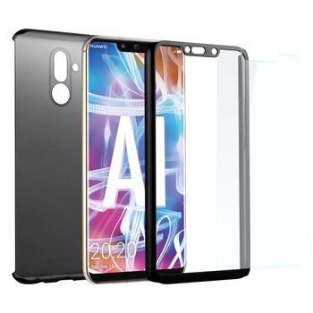 Husa 360° Full Protection - Huawei Mate 20 Lite - Negru - (fata + spate + folie de protectie din sticla) Husa 360° Full Protection - Huawei Mate 20 Lite - Negru - (fata + spate + folie de protectie din sticla)