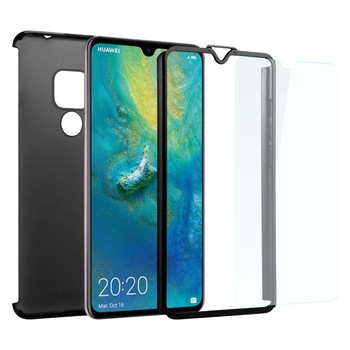 Husa 360° Full Protection - Huawei Mate 20 - Negru - (fata + spate + folie de protectie din sticla) Husa 360° Full Protection - Huawei Mate 20 - Negru - (fata + spate + folie de protectie din sticla)