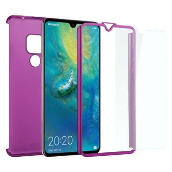 Husa 360° Full Protection - Huawei Mate 20 - Mov - (fata + spate + folie de protectie din sticla) Husa 360° Full Protection - Huawei Mate 20 - Mov - (fata + spate + folie de protectie din sticla)