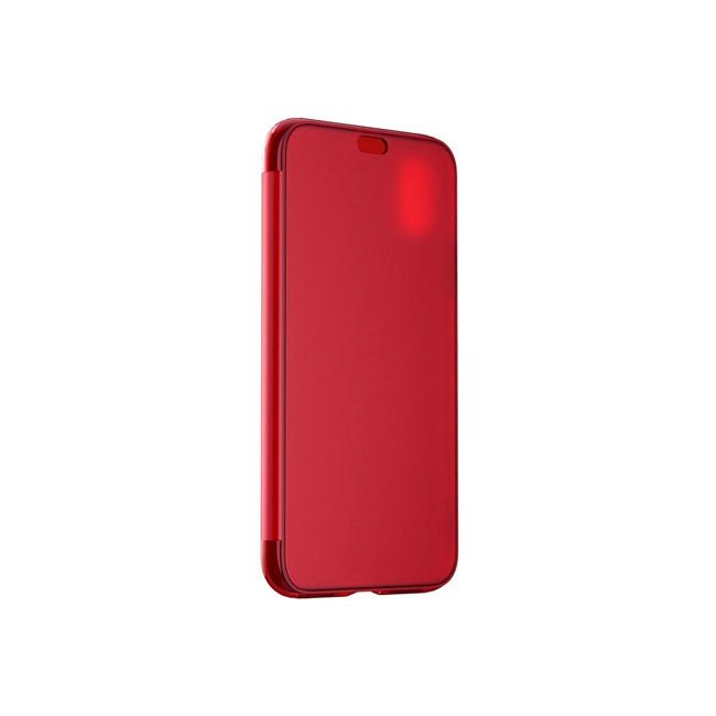 Husa Book, Baseus Touchable, TPU gel + sticla securizata, pentru iPhone Xs / X, rosu