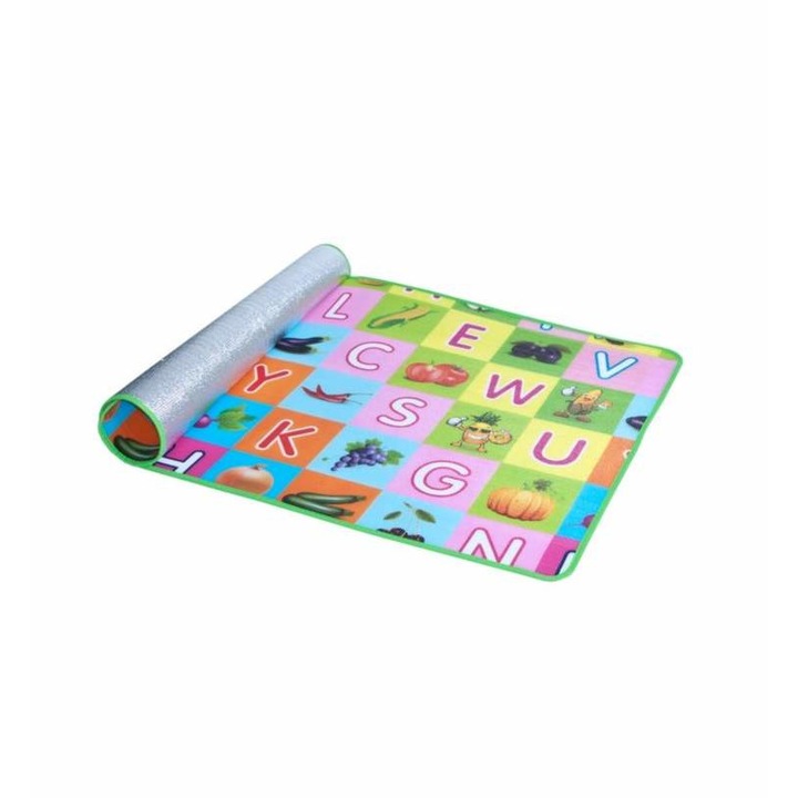 Covoras Termic Interactiv Educational cu diverse personaje , litere , legume , fructe , pentru Copii, Dimensiuni 180X150cm, Picodino