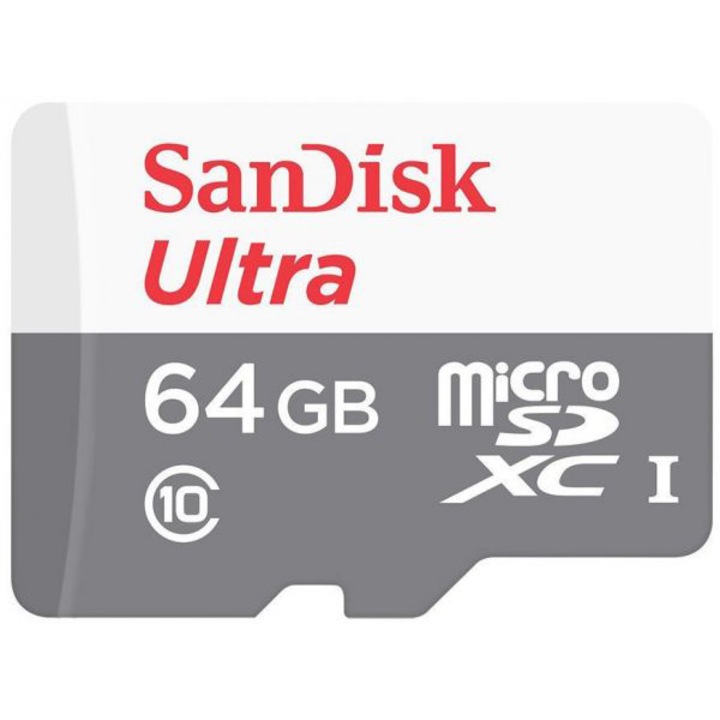 Card de memorie SanDisk Micro SD Ultra, 64GB, Class 10, UHS-I, 533x, 80 MB/s, cu adaptor