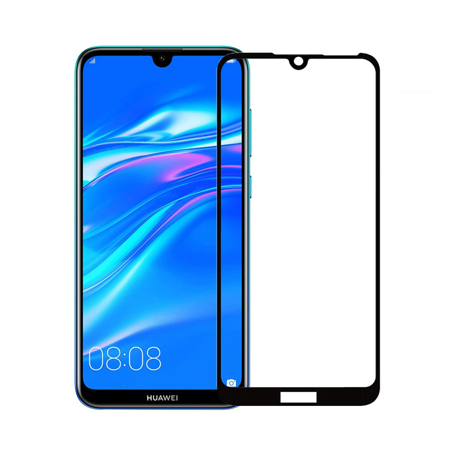 Folie de protectie Huawei Y7 2019, Folie sticla securizata 3D Negru, FULL SCREEN,Tempered Glass, Antisoc, Viceversa