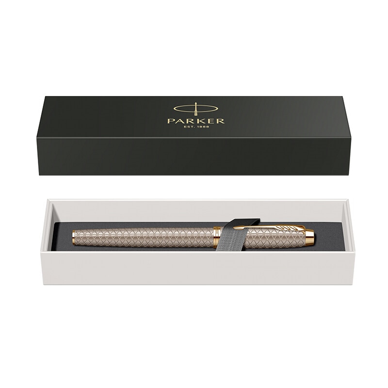 Roller Parker IM Royal Premium argintiu cu accesorii aurii