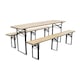 Set mobilier gradina/terasa, pliabil, 1 masa, 2 banci, 175 cm, Dortmund