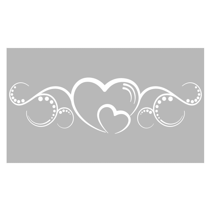 Sticker Decorativ - SMAER - Inima - 200cm x 60cm - Alb