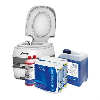 Set toaleta Enders Deluxe, 2 x 1 l concentrat sanitar Ensan Rinse, 5 l concentrat sanitar Ensan Blue, 2 x 4 role de hartie igienica Ensan Set toaleta Enders Deluxe, 2 x 1 l concentrat sanitar Ensan Rinse, 5 l concentrat sanitar Ensan Blue, 2 x 4 role de hartie igienica Ensan