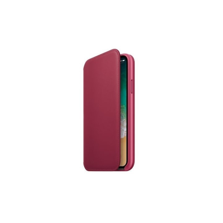 APPLE Leather Folio case, Apple iPhone X, Berry