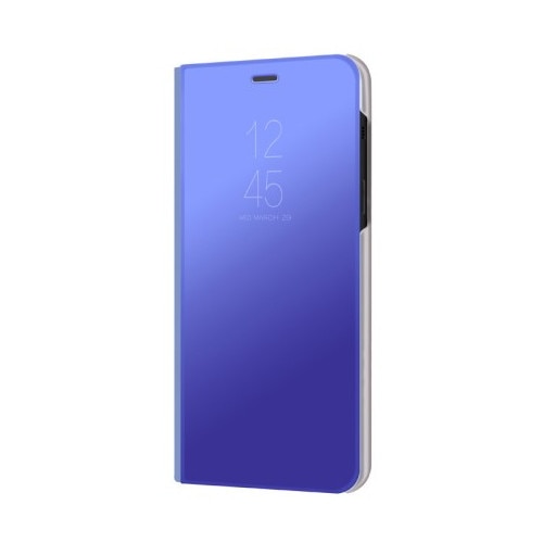 Husa Flip Cu Stand Samsung Galaxy A8 Plus A730F 2018 Tip Oglinda Albastra