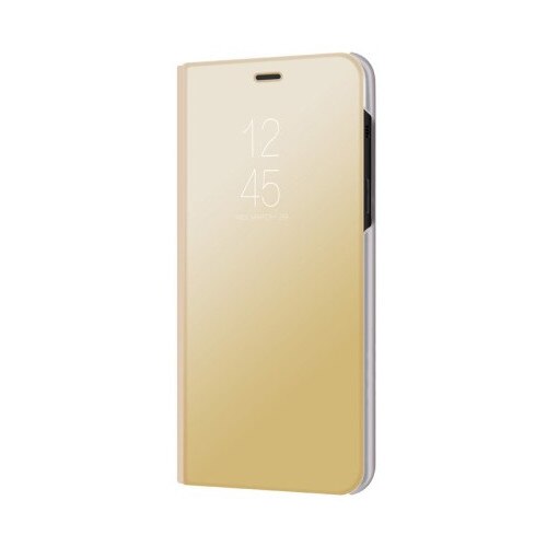 Husa Flip Cu Stand Samsung Galaxy A8 A530 2018 Tip Oglinda Aurie