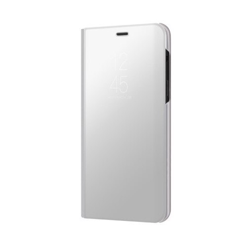 Husa Flip Cu Stand Samsung Galaxy A8 A530 2018 Tip Oglinda Alba