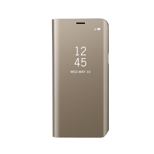 Husa Flip Cu Stand Samsung Galaxy S7 Edge G935 Tip Oglinda Aurie
