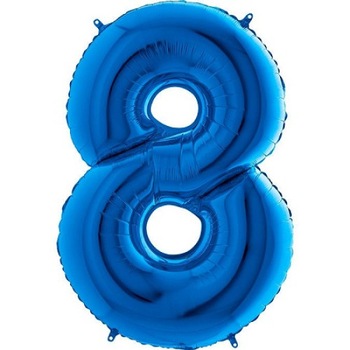 Balon folie aniversare, forma cifra 8, inaltime 1 metru,albastru Balon folie aniversare, forma cifra 8, inaltime 1 metru,albastru