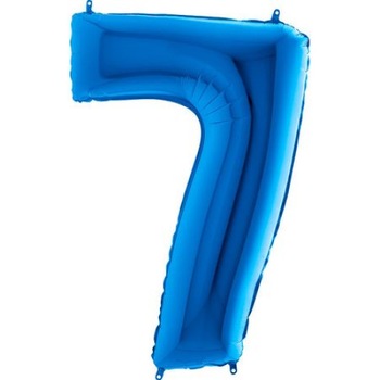 Balon folie aniversare, forma cifra 7, inaltime 1 metru,albastru Balon folie aniversare, forma cifra 7, inaltime 1 metru,albastru