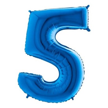 Balon folie aniversare, forma cifra 5, inaltime 1 metru,albastru Balon folie aniversare, forma cifra 5, inaltime 1 metru,albastru