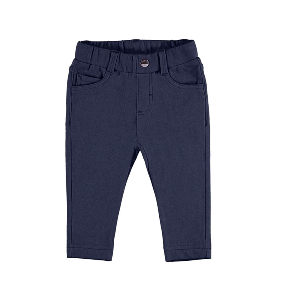 Pantaloni lungi Mayoral cu talie reglabila pentru bebe fetita, Albastru marin