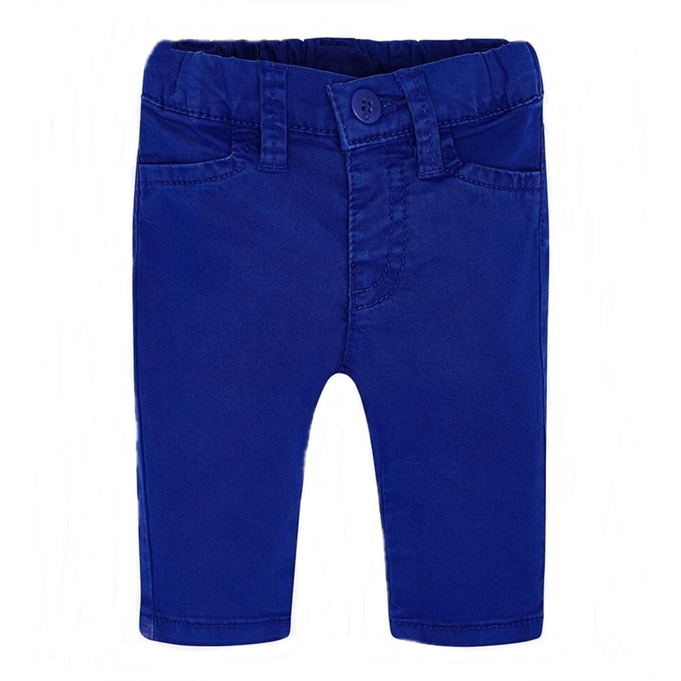 Pantaloni lungi Mayoral tip chino pentru bebe baiat nou-nascut, Albastru