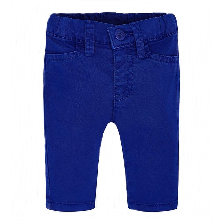 Pantaloni lungi Mayoral tip chino pentru bebe baiat nou-nascut, Albastru
