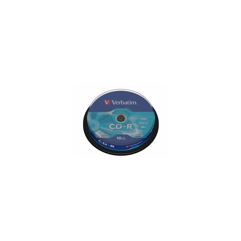 CD-R Verbatim DATALIFE 52X 700MB 10PK SPINDLE EXTRA PROTECTION (43437)