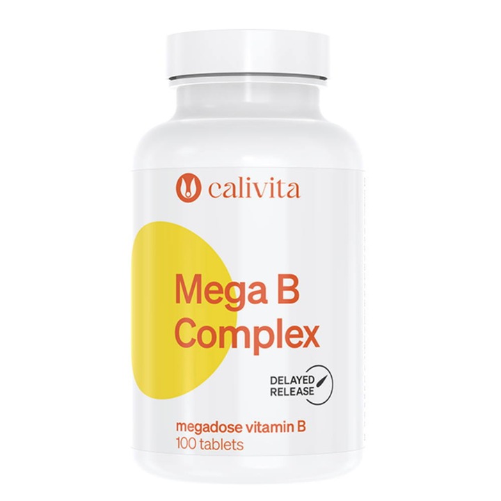 Supliment pentru cresterea rezistentei la stres, Mega B Complex, 100 tablete, CaliVita