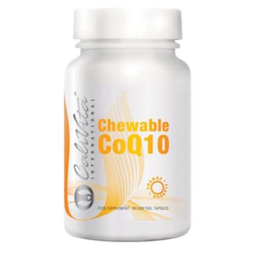 Coenzima Q10 masticabila cu aroma de portocala, Chewable CoQ10 , 60 capsule gelatinoase, CaliVita