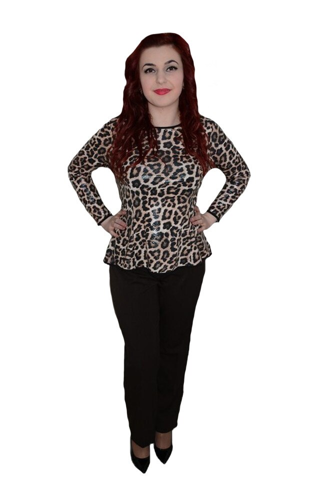 Pantalon dama, fin, croiala moderna si eleganta, D&J Exclusive, Maro