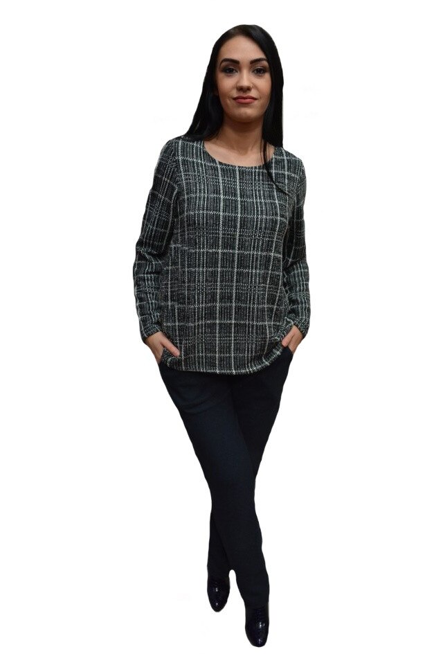 Pantalon lung de iarna,interior captusit,D&J Exclusive, Albastru marin