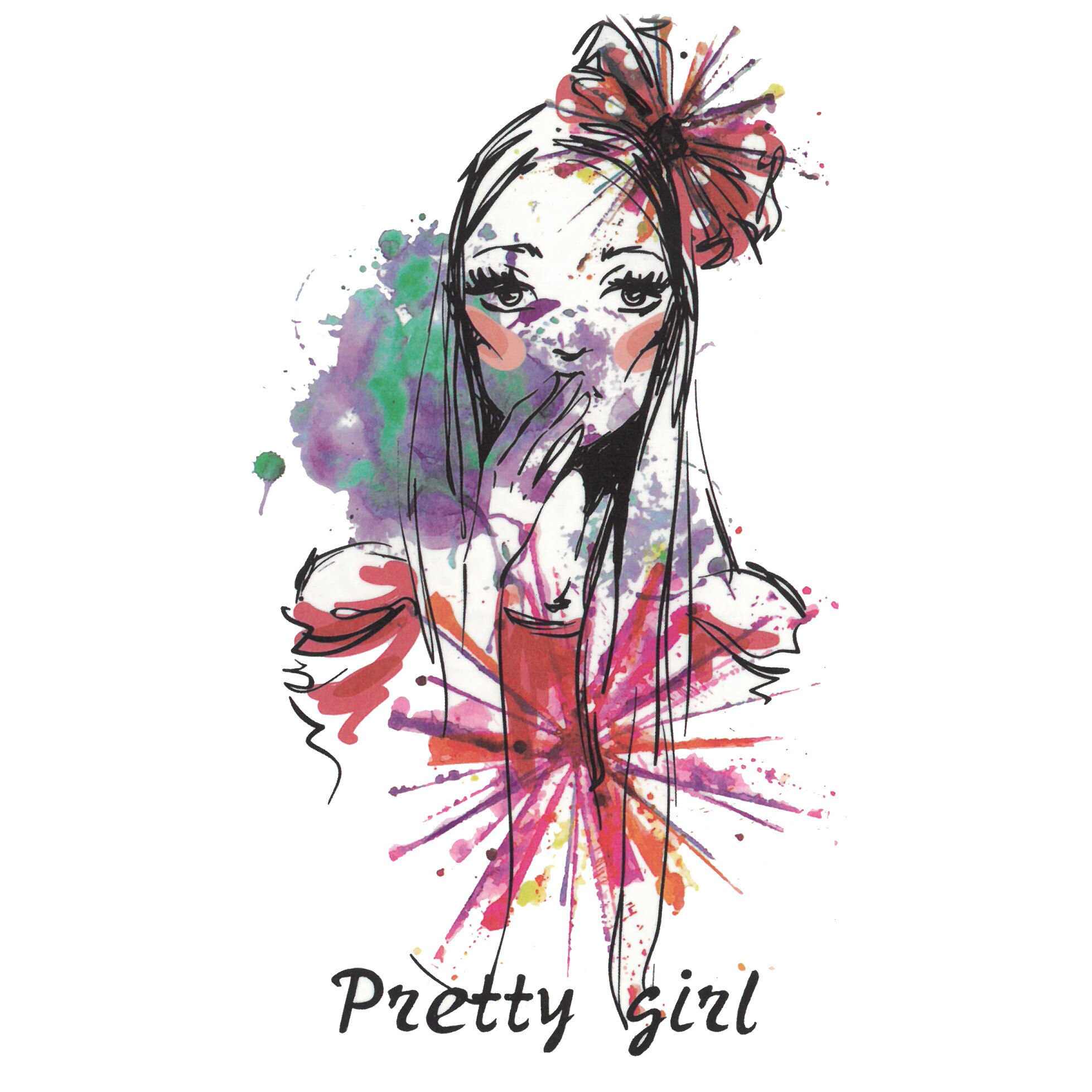 Tatuaj temporar -pretty girl- 10x17cm