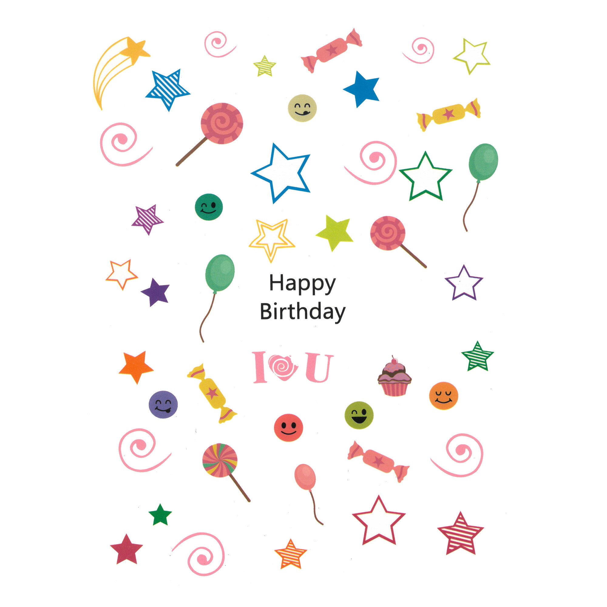 Tatuaj temporar -happy birthday- 20x15cm