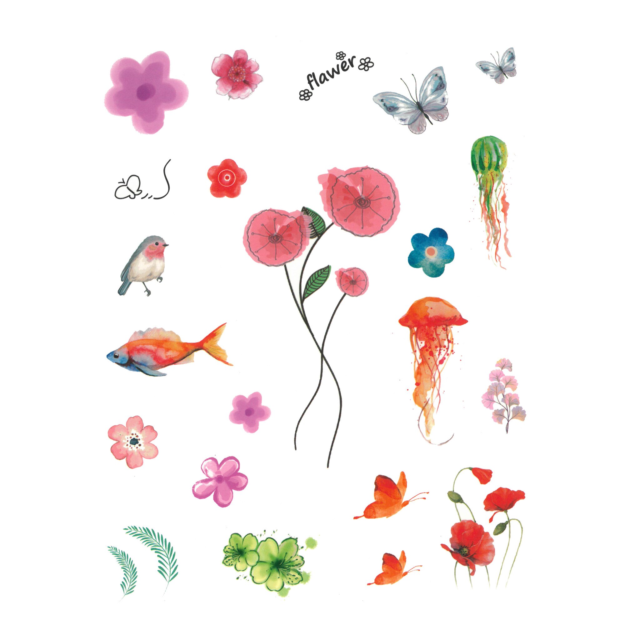 Tatuaj temporar -flower- 20x15cm