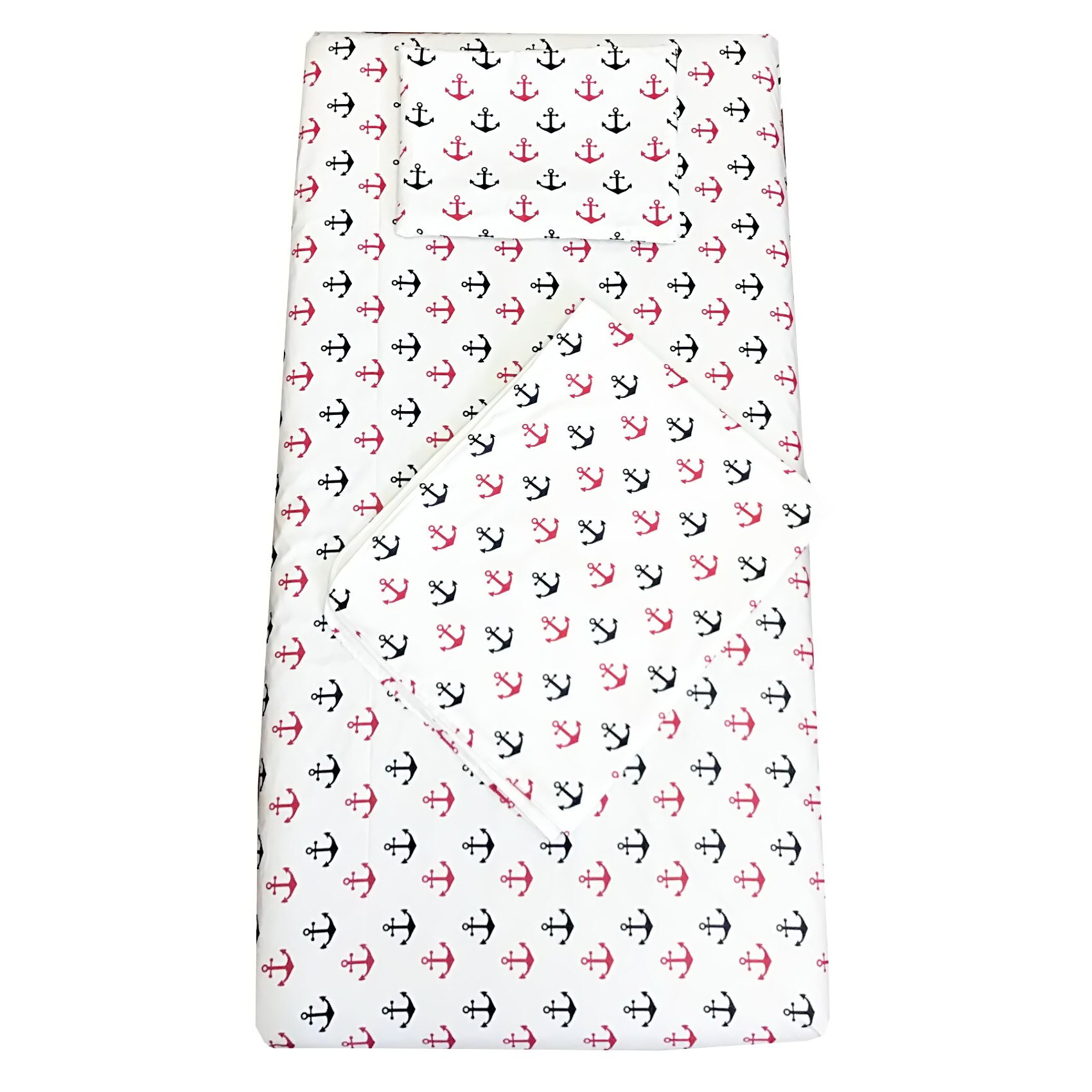 Set Paturica bebe cu Cearsaf si Pernuta pt pat 120x60 cm Deseda Ancore