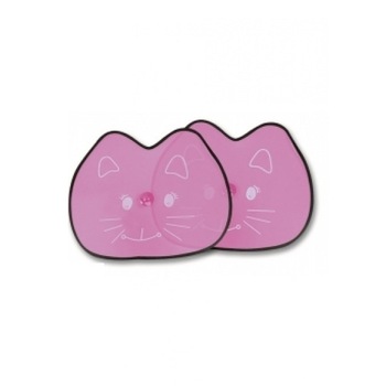 Set doua parasolare laterale pisica , de culoare roz Set doua parasolare laterale pisica , de culoare roz
