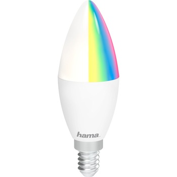 Bec inteligent Hama, LED, Wi-Fi, E14, 4.5W, Multicolor, RGB Bec inteligent Hama, LED, Wi-Fi, E14, 4.5W, Multicolor, RGB
