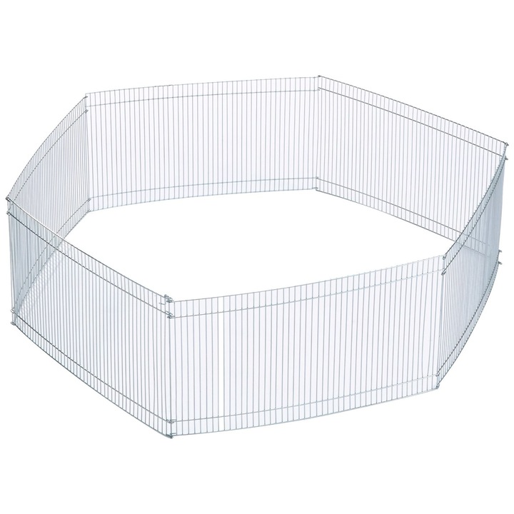 Tarc Trixie cu 6 elemente si cu plasa de protectie 126 × 58 cm 6253