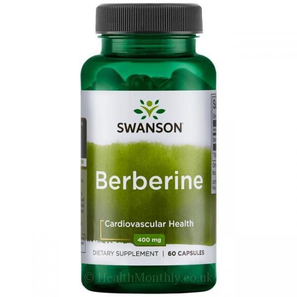 Swanson Berberine 400 Mg 60 capsule, promoveaza colesterolul si nivelurile de glucoza sanatoase deja in intervalul normal, suporta metabolismul zaharului din sange, sanatatea cardiovasculara