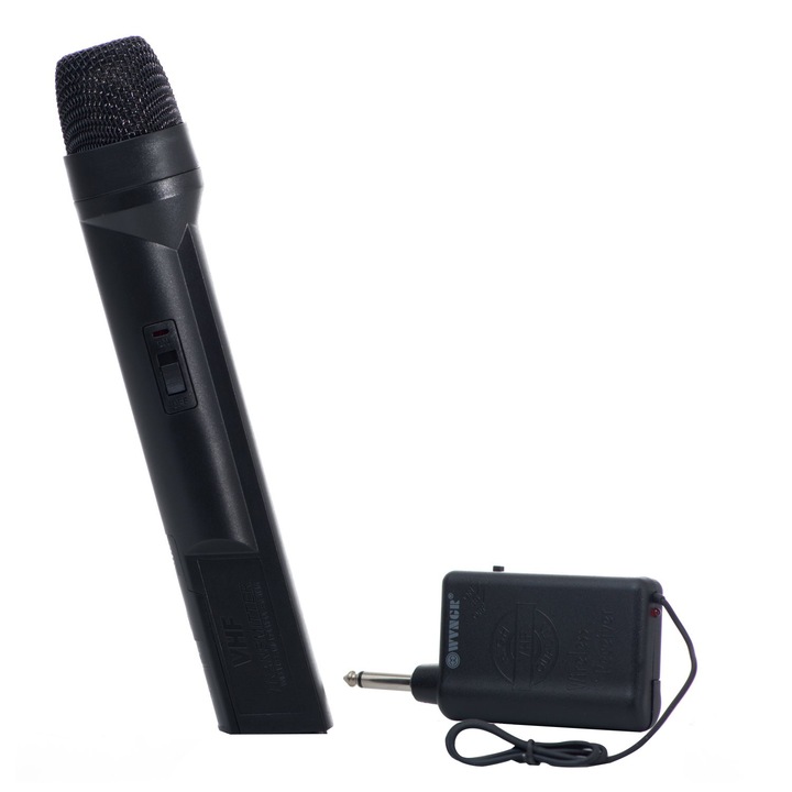 WVNGR WG-192 professzionális vezeték nélküli mikrofon, 30 m, fekete