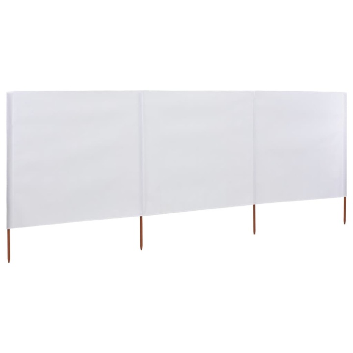 vidaXL fehér szövet 3-paneles szélellenző 400 x 120 cm 2.86 kg